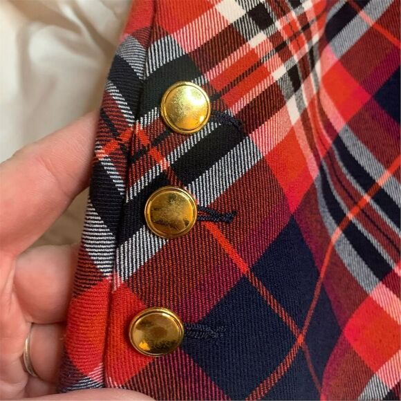 Trina Turk Women's Plaid Mini Skirt Size 6 Multicolor Casual - Picture 4 of 7